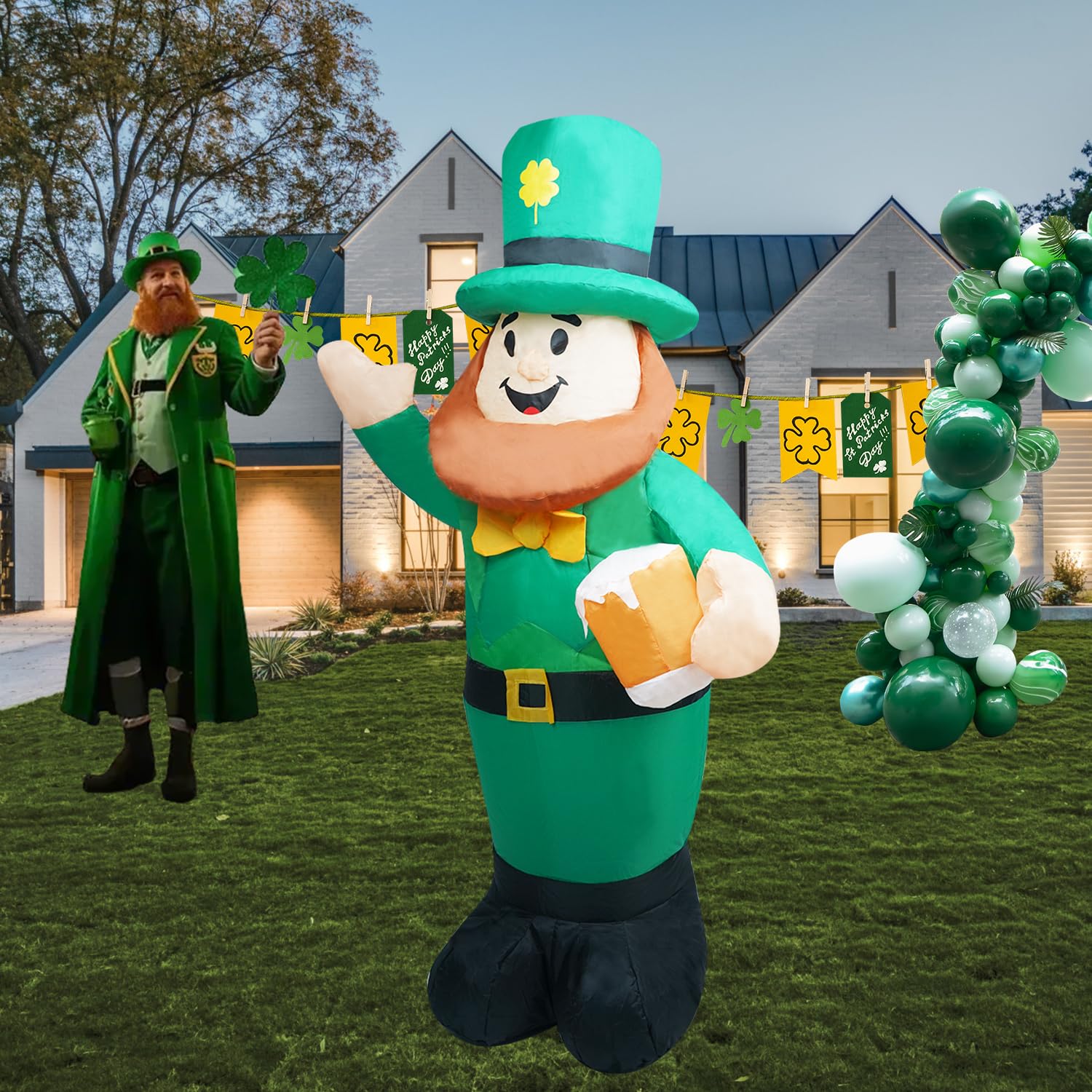InfleasJoiy LED-lit yard decoration shines at night, inviting guests