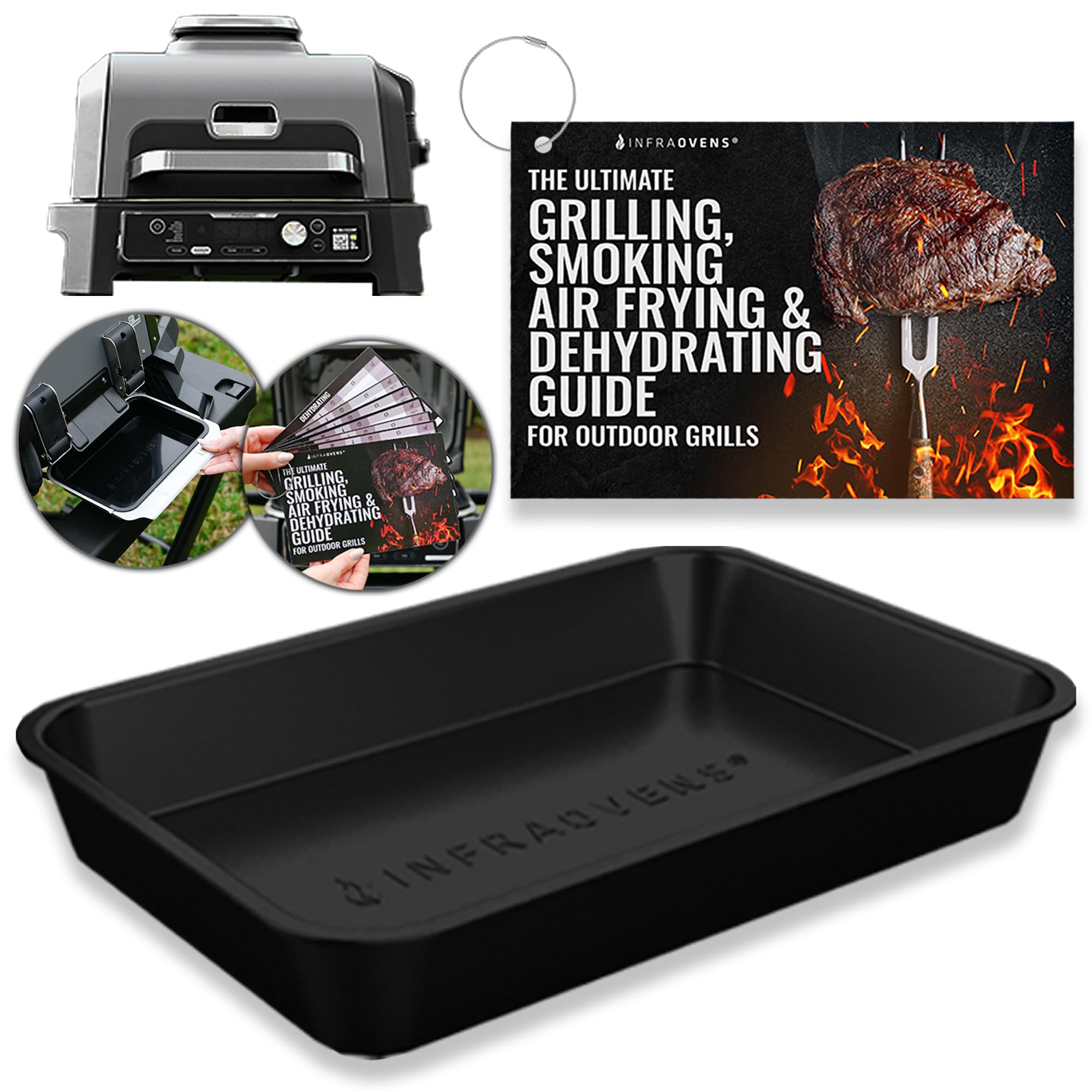 INFRAOVENS drip pan liner for Ninja Woodfire Pro XL enables quick grill cleanup.