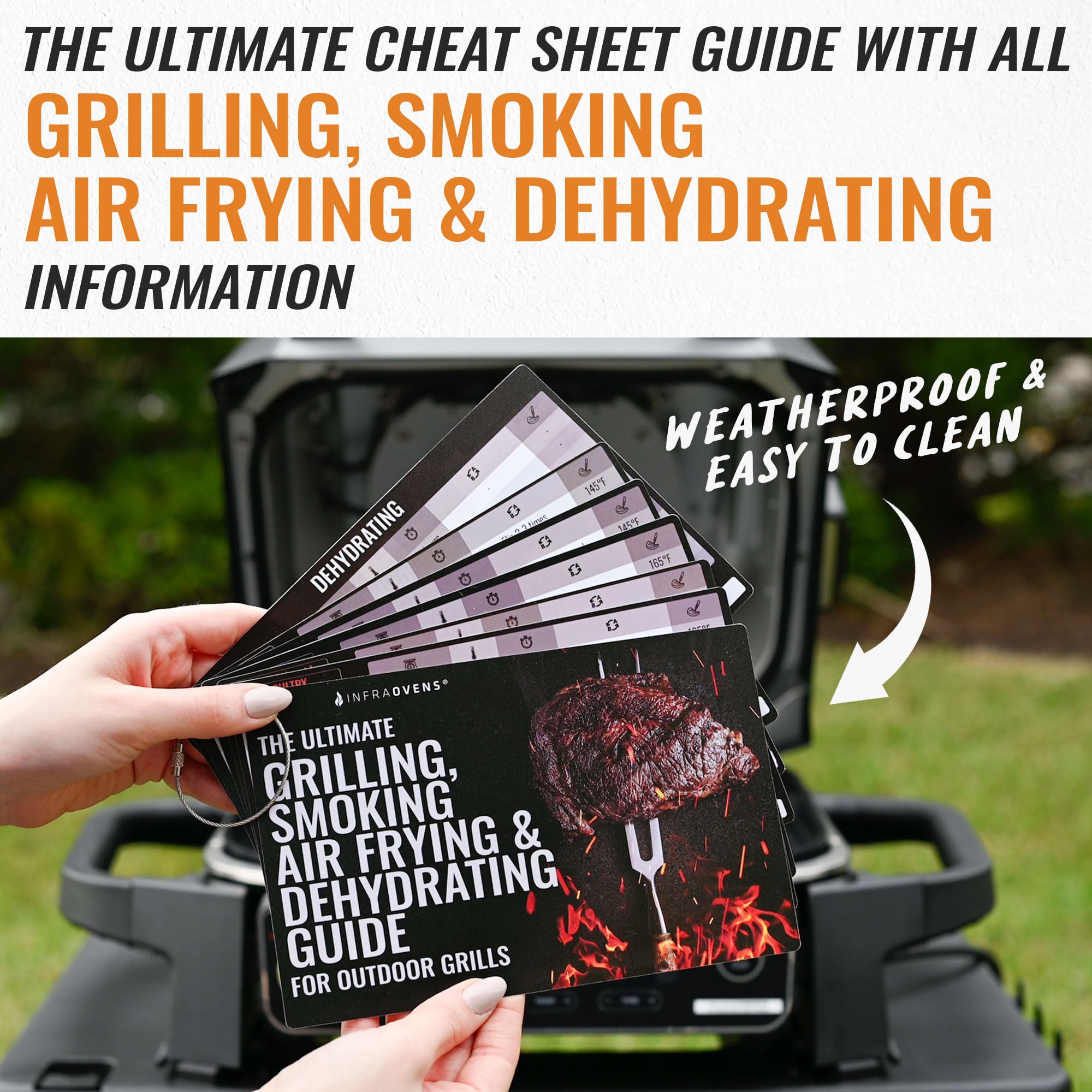 INFRAOVENS non-stick coating on grill liner eases removal of drippings during grilling.