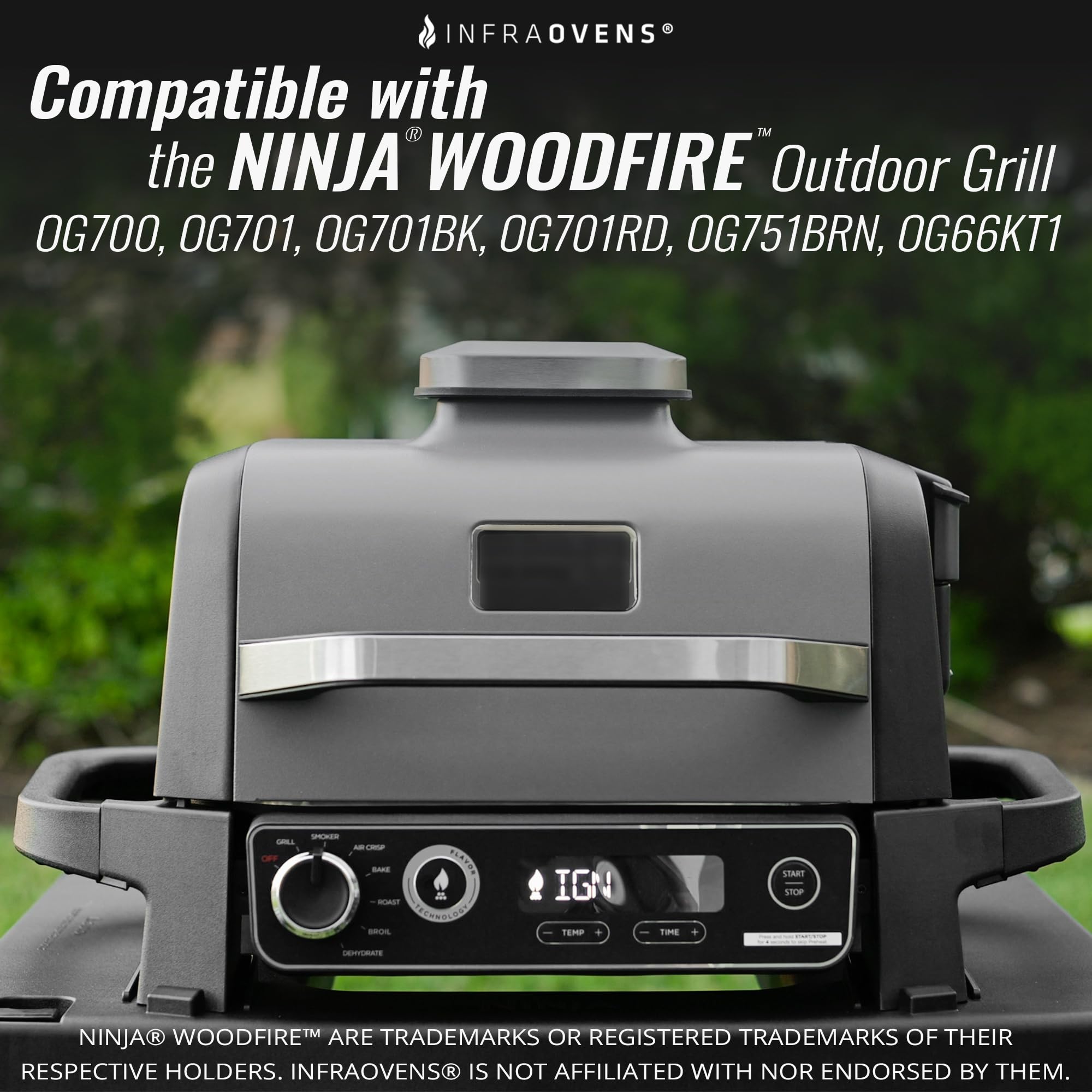 Infraovens OG700/OG751 series compatibility supports Ninja Woodfire models