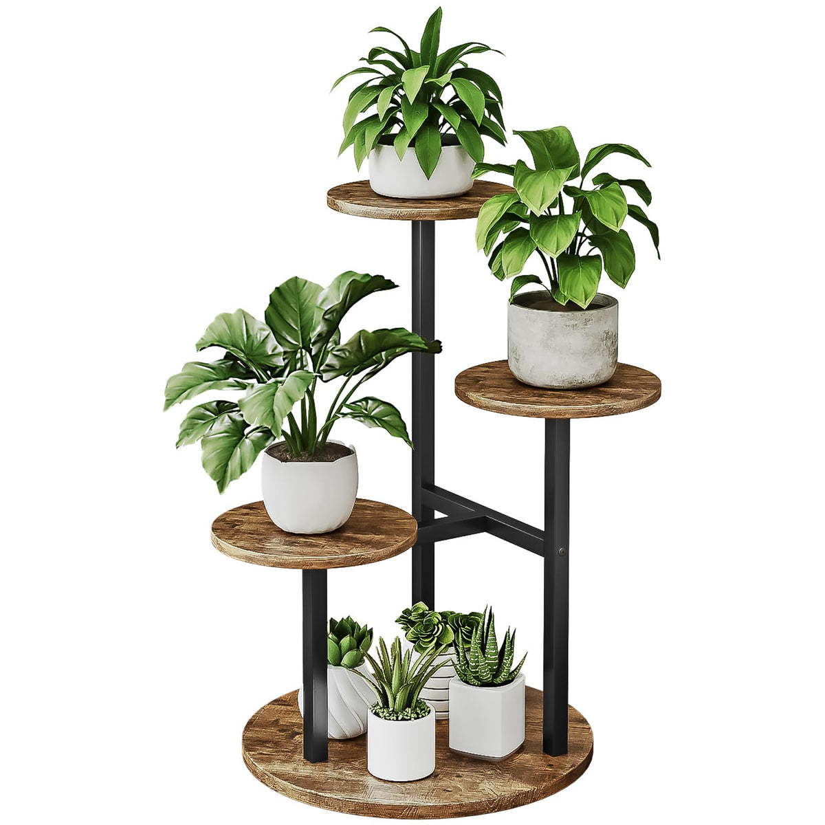 INGIORDAR 3-pot plant stand front view for compact indoor display