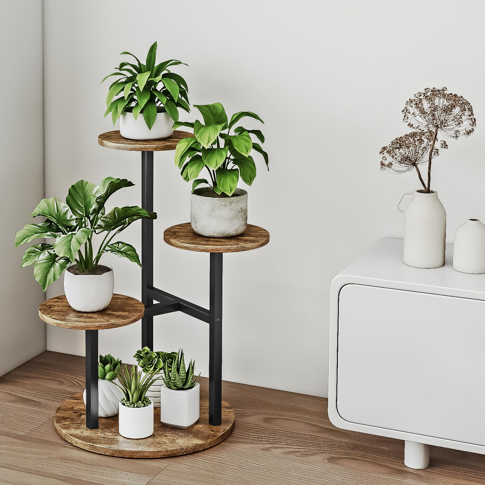 INGIORDAR 3-pot stand side view showing vertical space-saving design