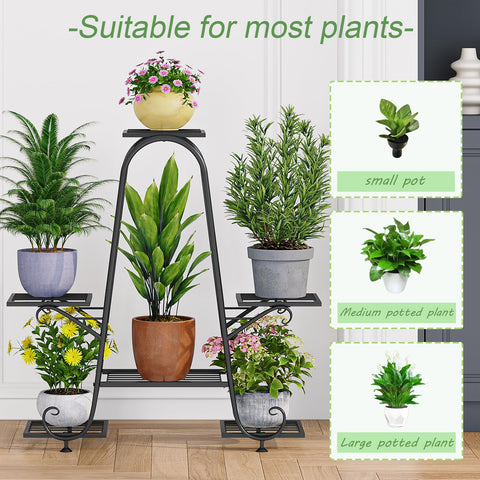 INGIORDAR plant stand 6-pot foot pad closeup shows adjustable feet for stability