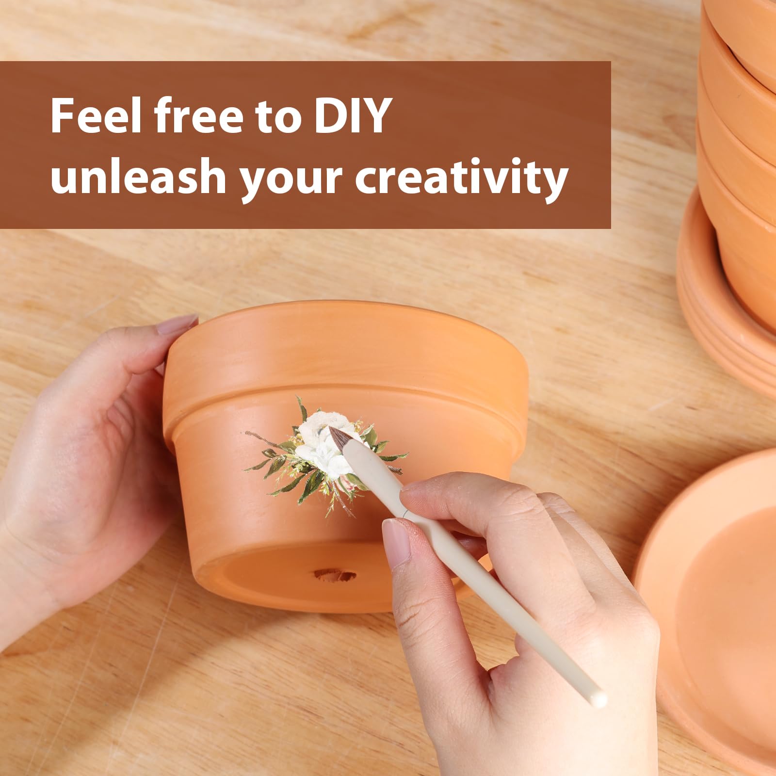 INGOFIN set of 6 pots ideal for herbs, succulents, and small plants.