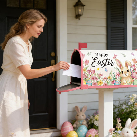 InIsaJace Easter mailbox cover easy-install design for quick seasonal updates.