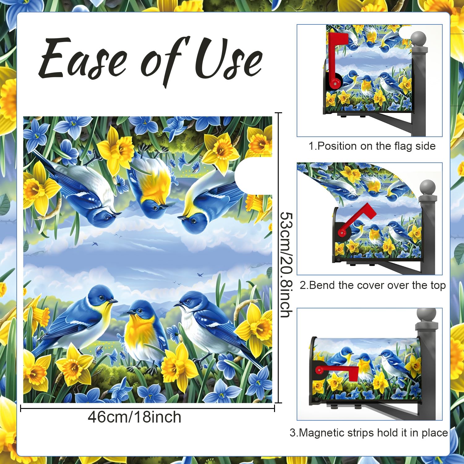 InIsaJace standard 18x21 mailbox cover fits typical boxes for a tidy look.