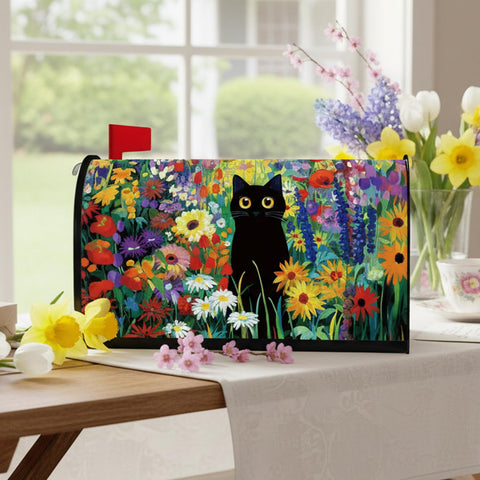 InIsaJace outdoor mailbox wrap brightens yard decor for springtime curb appeal.