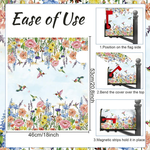 Inisajace mailbox cover showcasing watercolor artistry for outdoor charm