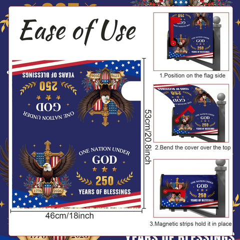 InIsaJace patriotic mailbox wrap on 18x21 standard size for smooth fit.