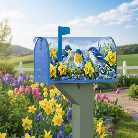 InIsaJace watercolor mailbox artwork adds elegant outdoor charm to your front yard.