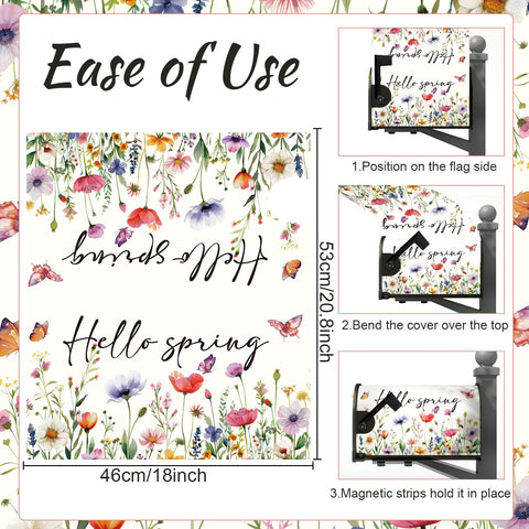 InIsaJace watercolor wildflowers and butterflies create seasonal charm for outdoor decor.