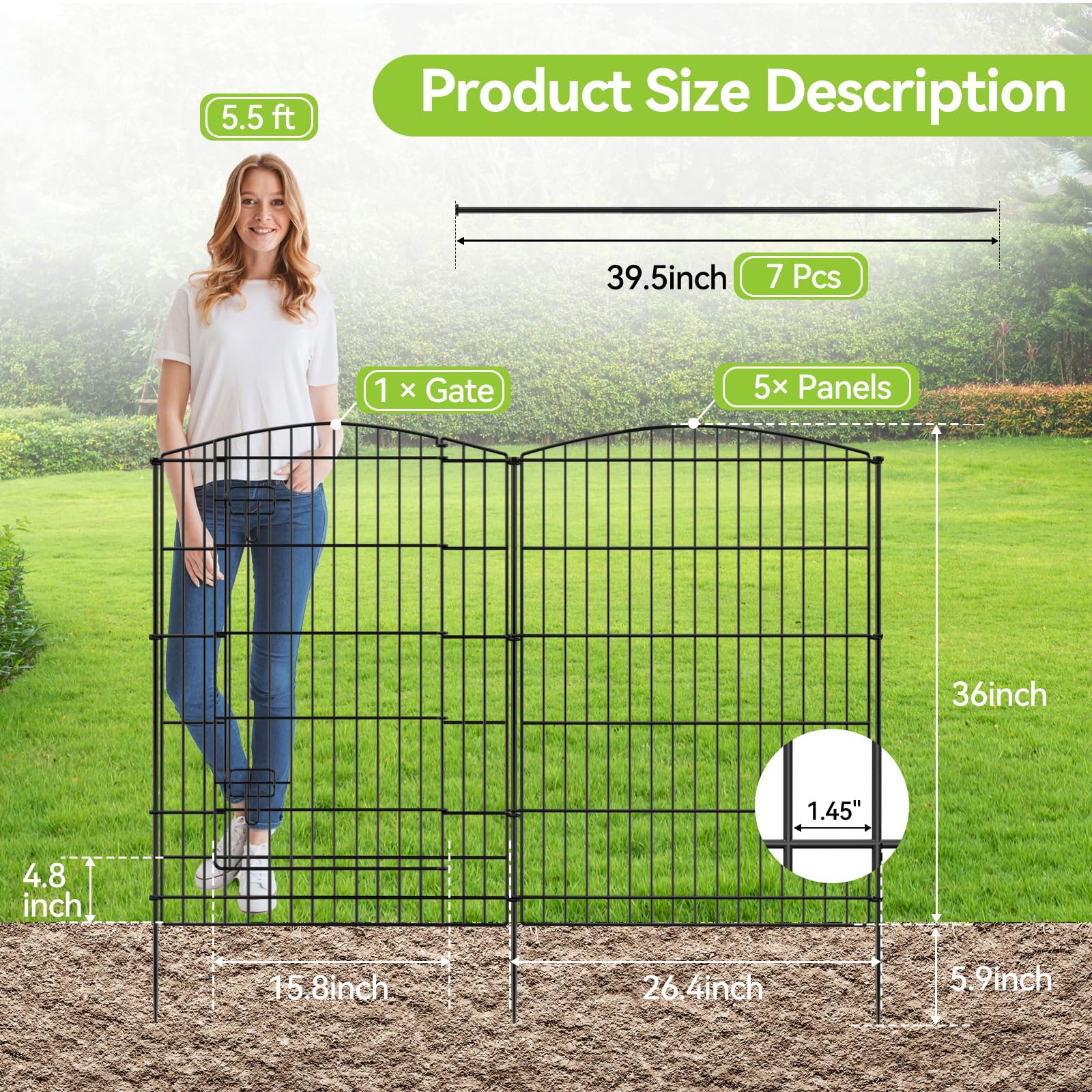 INJOPEXI decorative gate section enabling easy access and pet safety.