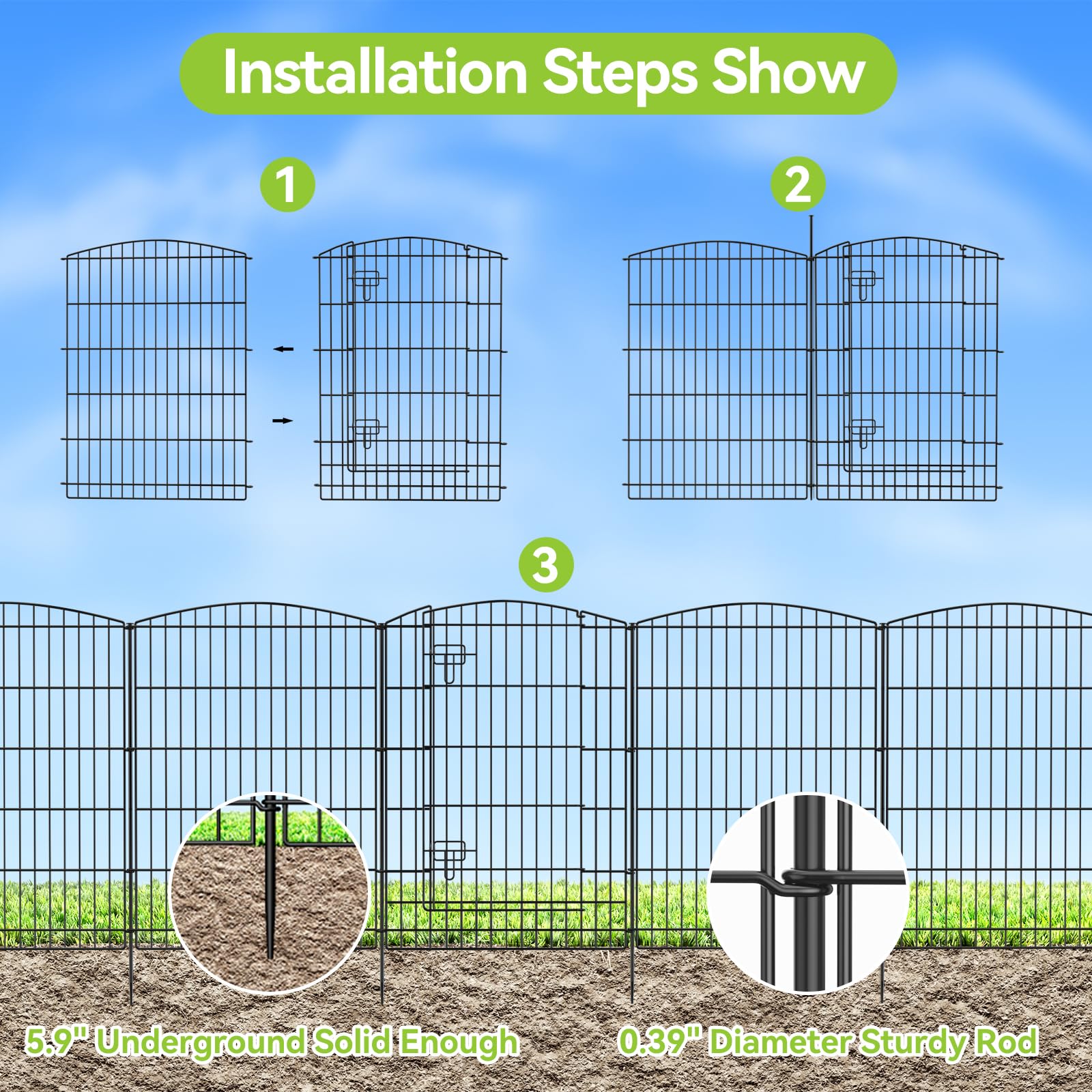 INJOPEXI installation view showing simple no-dig assembly.