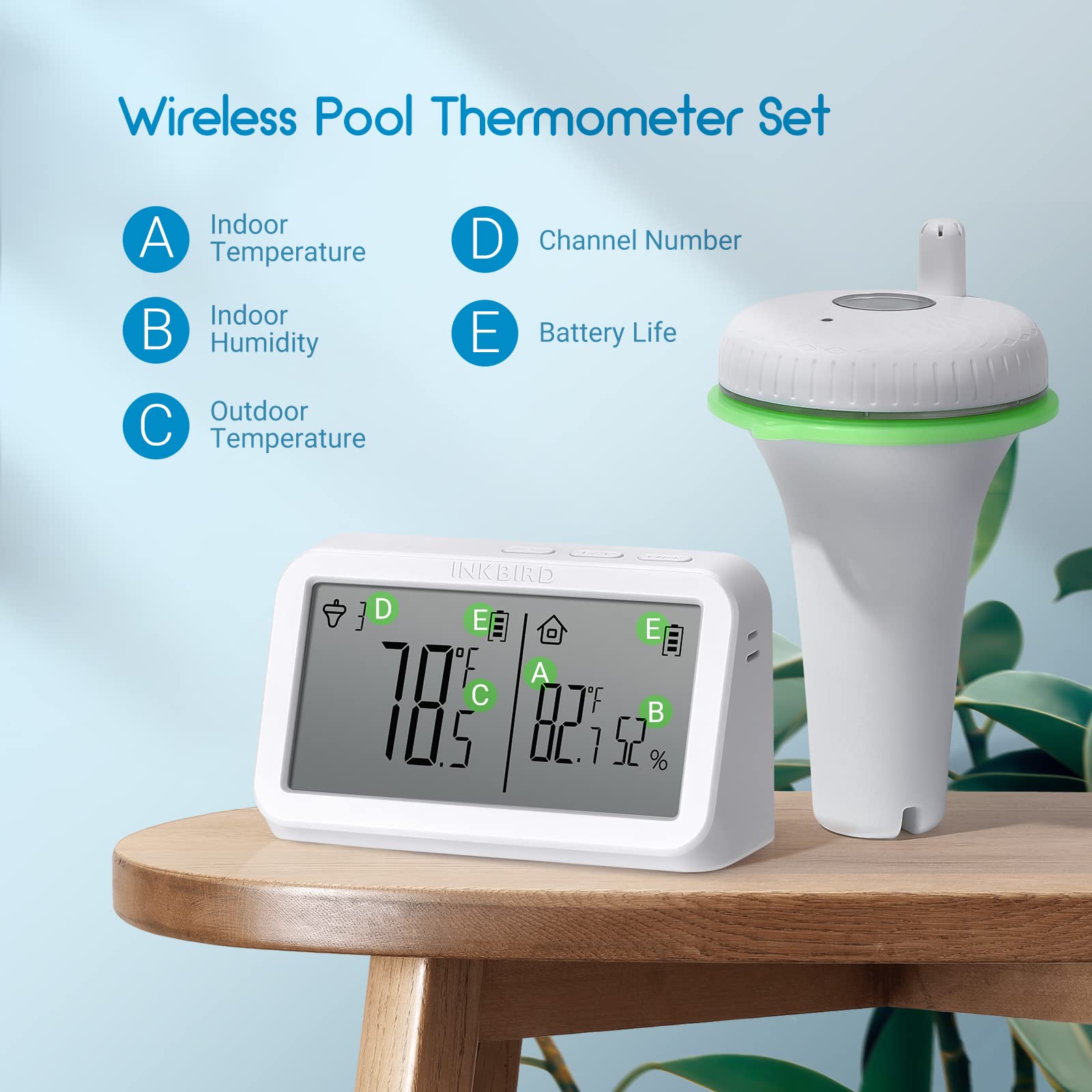 Inkbird IBS-P02R IPX7 waterproof body withstands poolside splashes