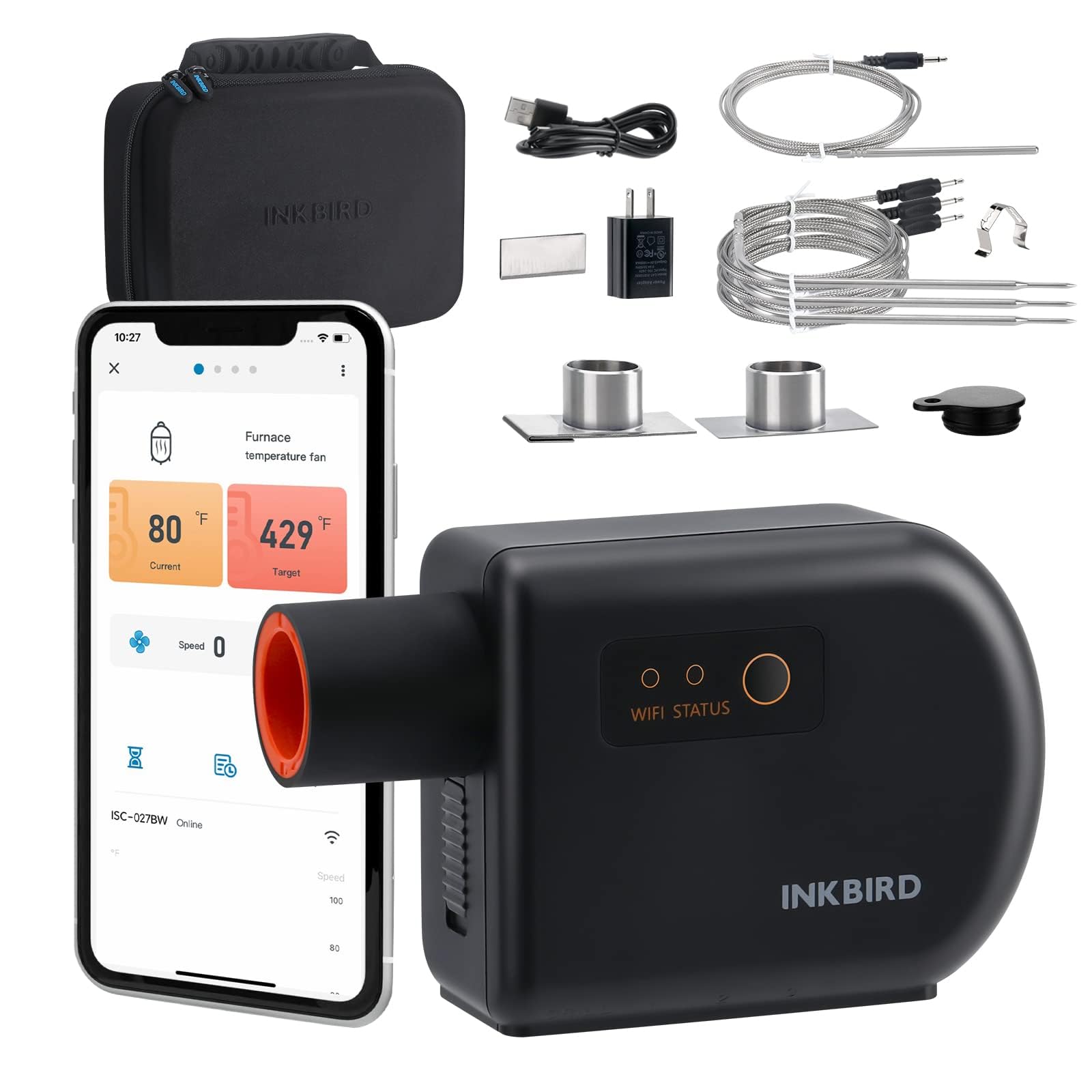Inkbird ISC-027BW wireless thermometer and monitor for precise grilling