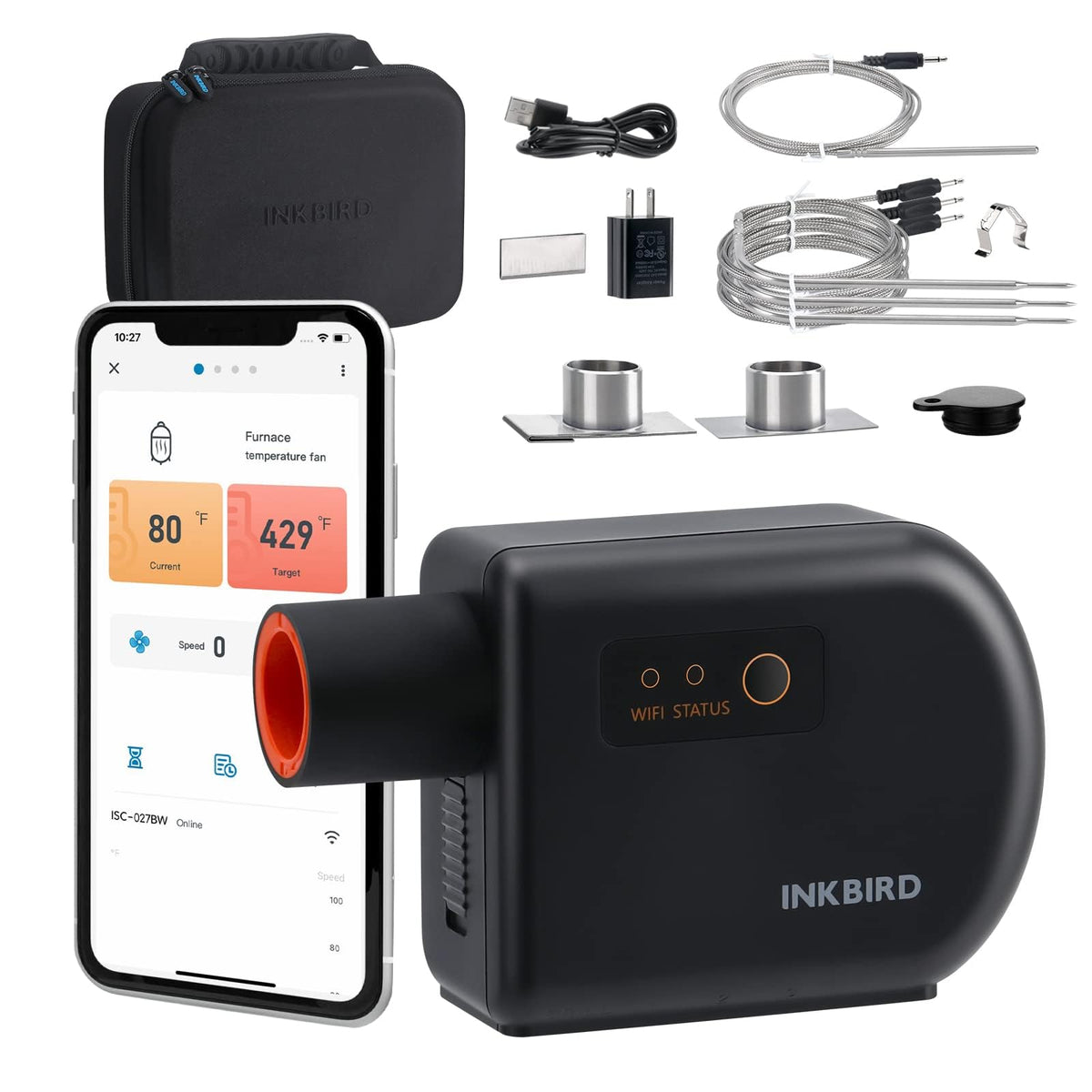 Inkbird ISC-027BW wireless thermometer and monitor for precise grilling