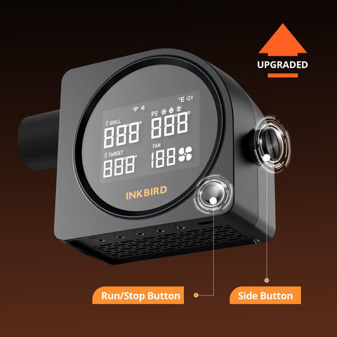 Inkbird USB power input enables outdoor use with a power bank.