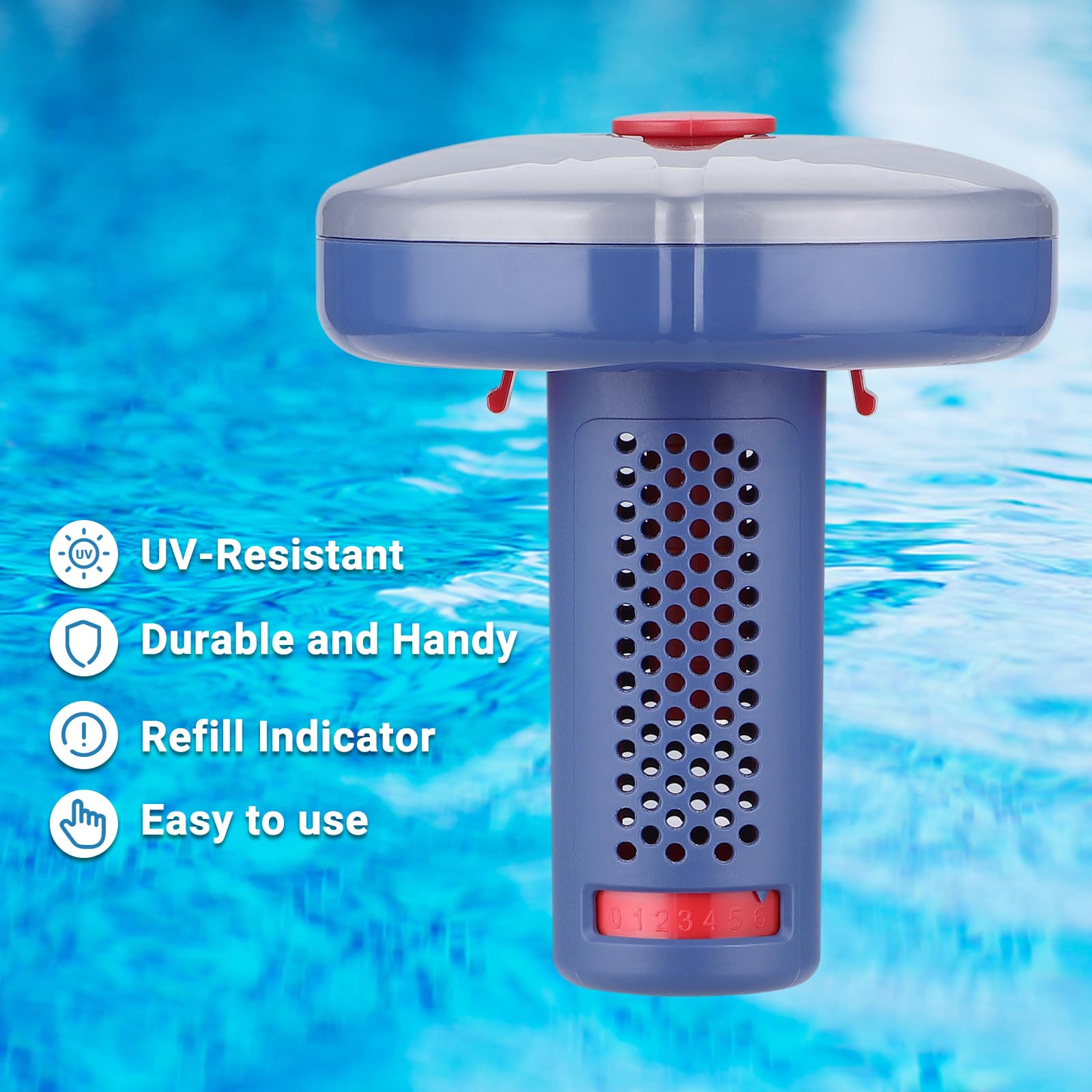 INKBIRDPLUS adjustable-flow chlorine floater to customize dispensing rate.