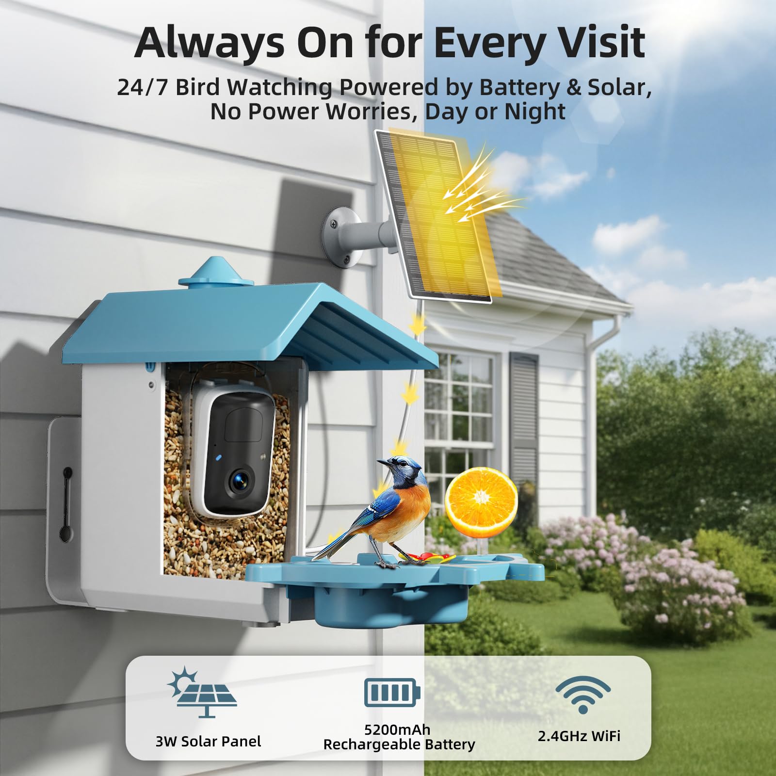 INKCKU IP65 All-Weather design withstands rain and seasonal changes.