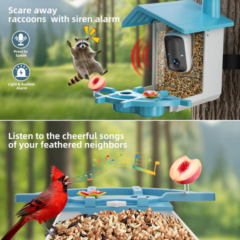 INKCKU Solar-Powered Bird Camera stays powered through sun and rain.