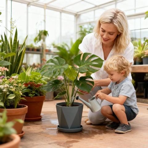 InmeRun 5-inch pot ideal for succulents and small flowering plants.