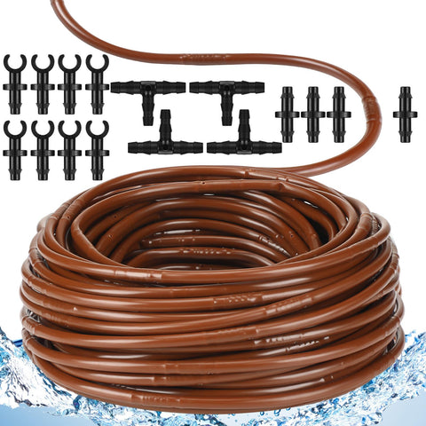 Innconee 100 ft drip tubing with 6-inch emitter spacing for root-zone watering