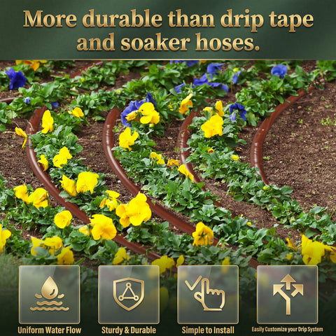 Innconee tubing ideal for dense plantings ensuring full saturation.