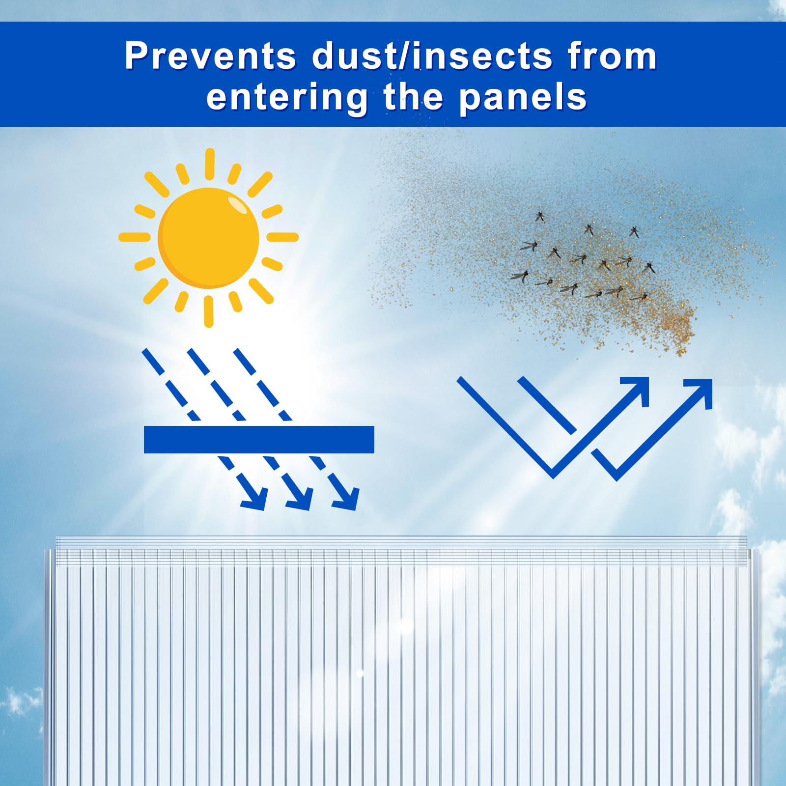 Innconee panel solution enhances natural sunlight for healthy plant growth.