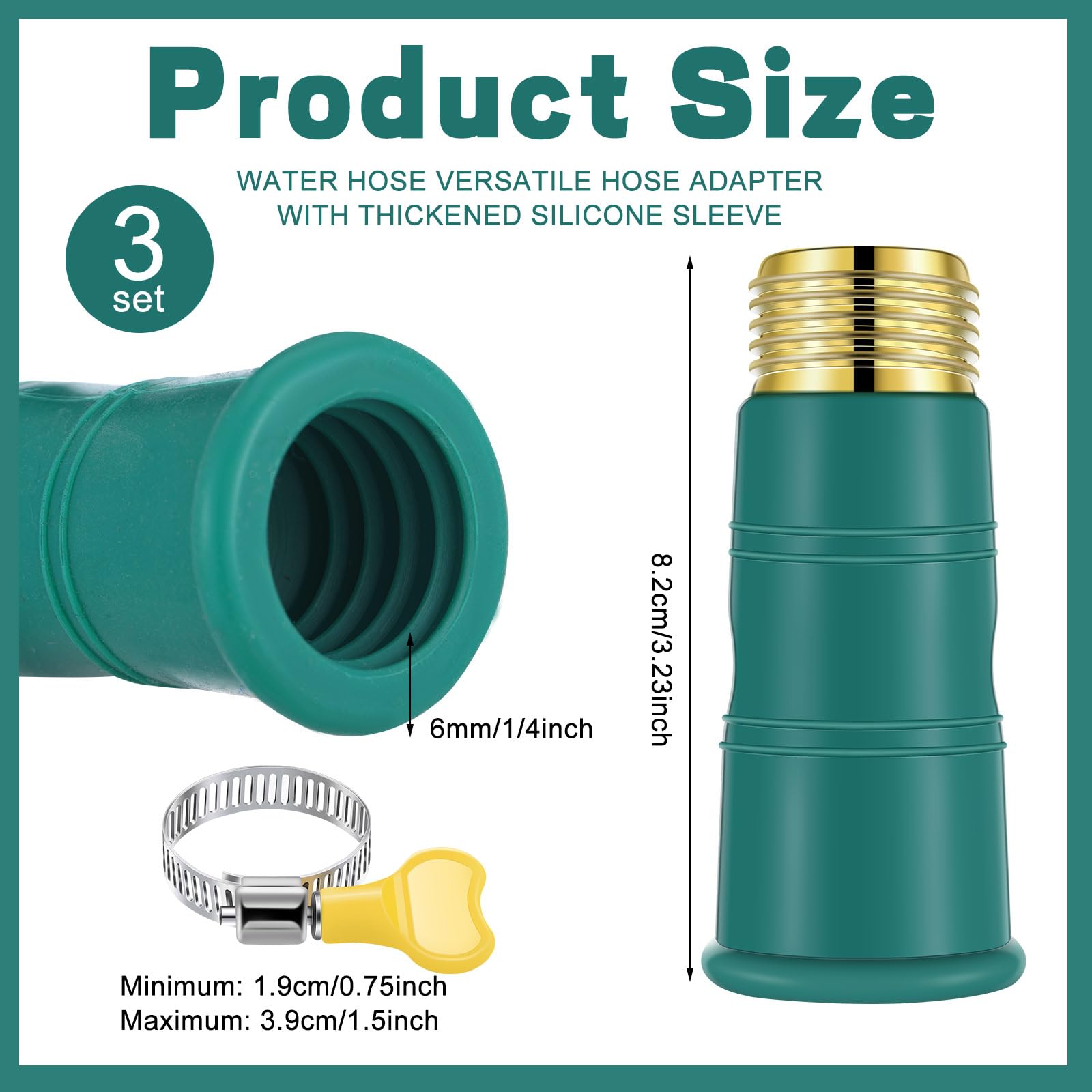 Innconee silicone green sleeve offers flexible, leak-resistant attachment.