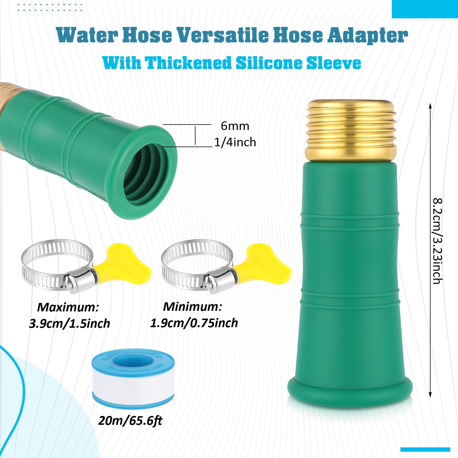 Innconee silicone sleeve adapter enabling flexible faucet to hose connection
