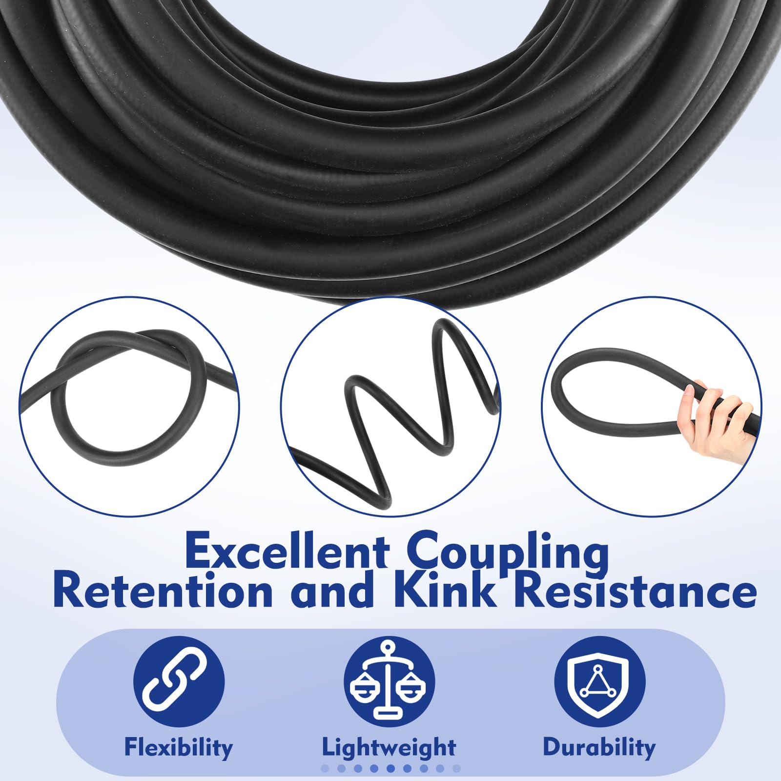 Innconee EPDM tube section illustrating weather and chemical resistance.