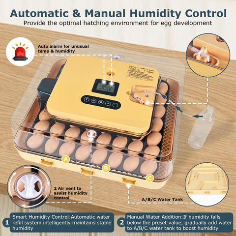 innhom auto-turning-system: automatic egg turning supports even embryo development.