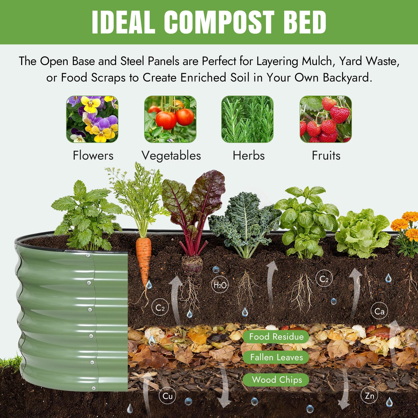 Set up outdoors with two olive green beds by INNO STAGE