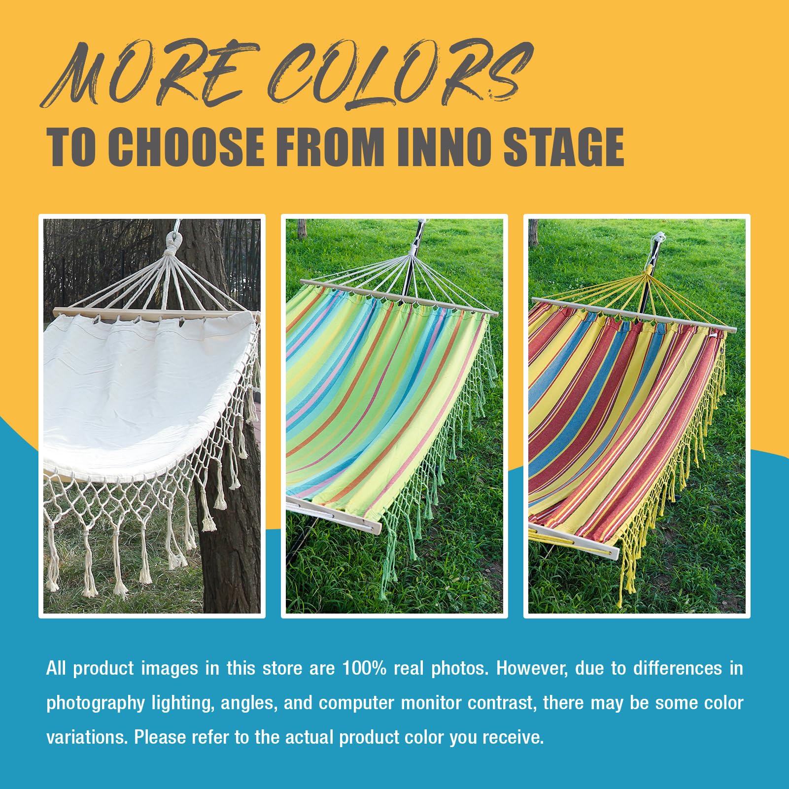 INNO STAGE hammock on stand offers flexible placement.