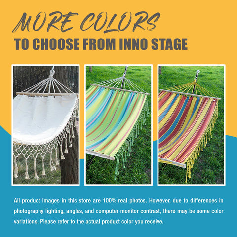 INNO STAGE hammock on stand offers flexible placement.