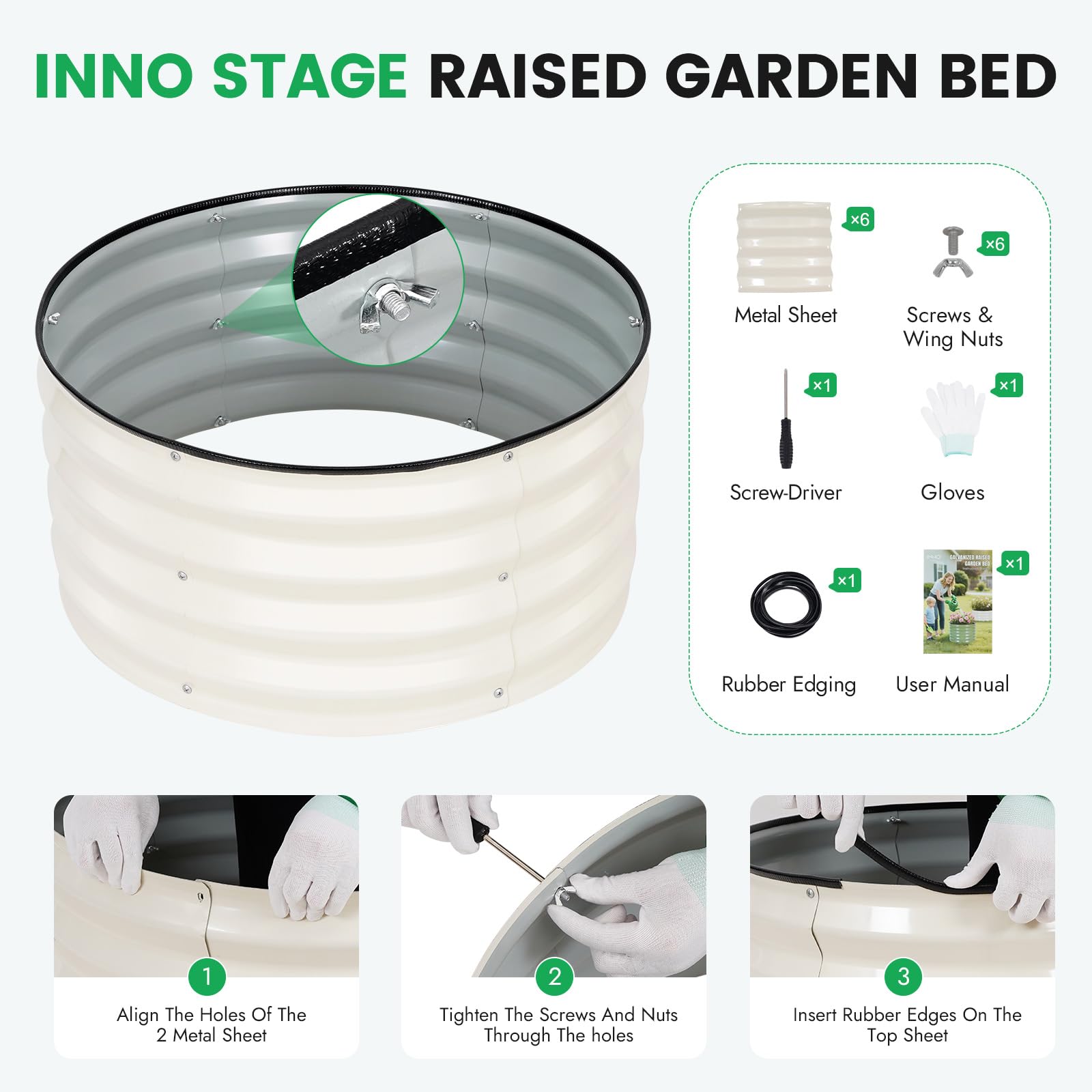 INNO STAGE bed growing vegetables in soil