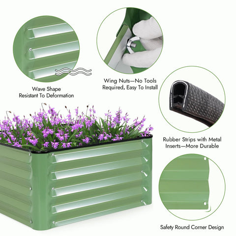INNO STAGE wave-design galvanized steel emphasizes durability and sturdy structure.
