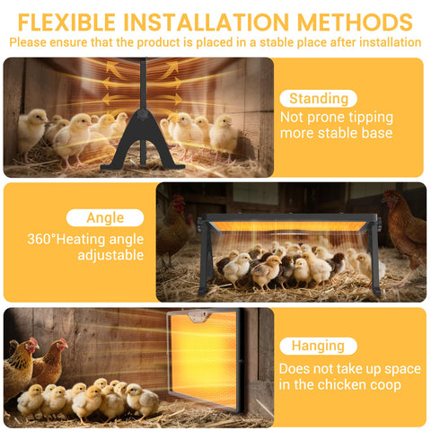 INNOLAND soft LED light helps monitor the flock in low light.