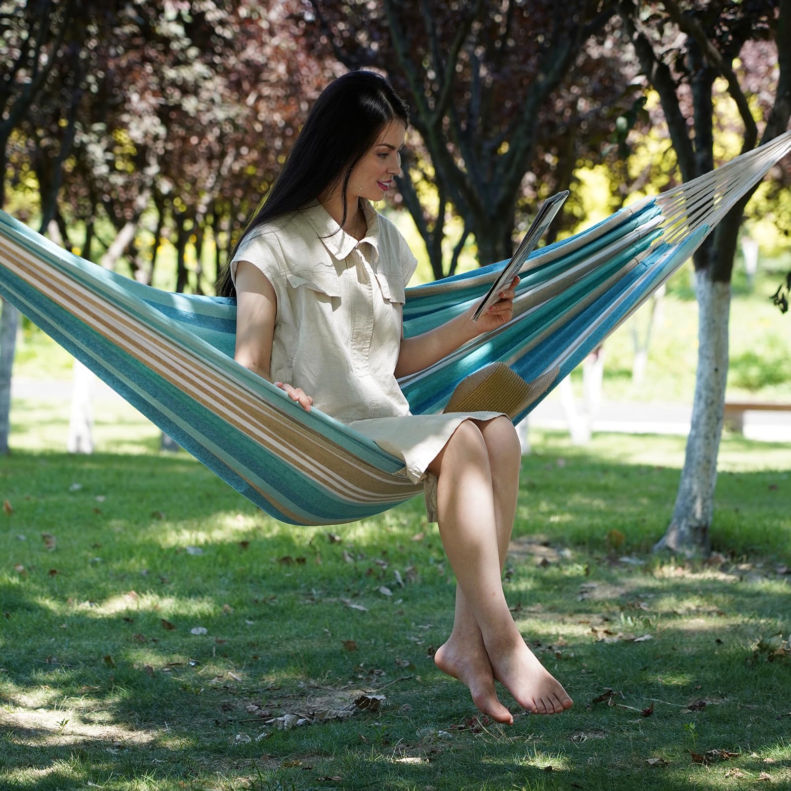 INNO STAGE canvas hammock safe for kids and pets at home.