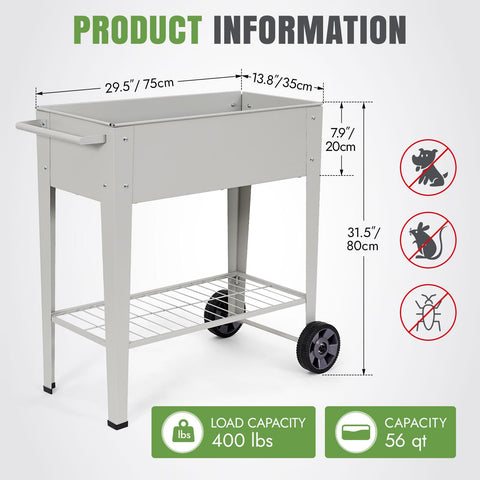 Durable galvanized steel frame resists rust and bending for long outdoor use.