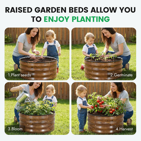 INNO STAGE outdoor bed features weatherproof rust-resistant galvanized steel.