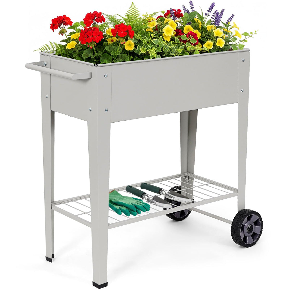 INNO STAGE raised bed with legs and wheels for easy ergonomic gardening.