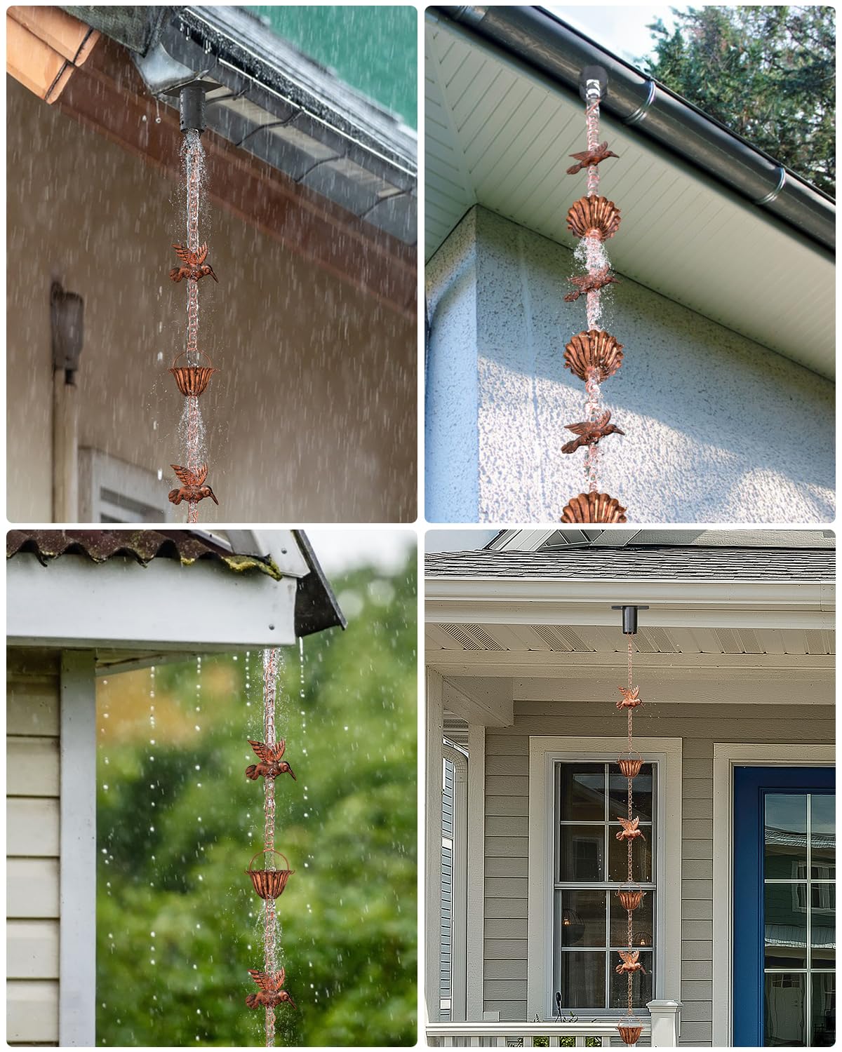 INNOWARMER garden-friendly rain chain creates a decorative water cascade in any yard.