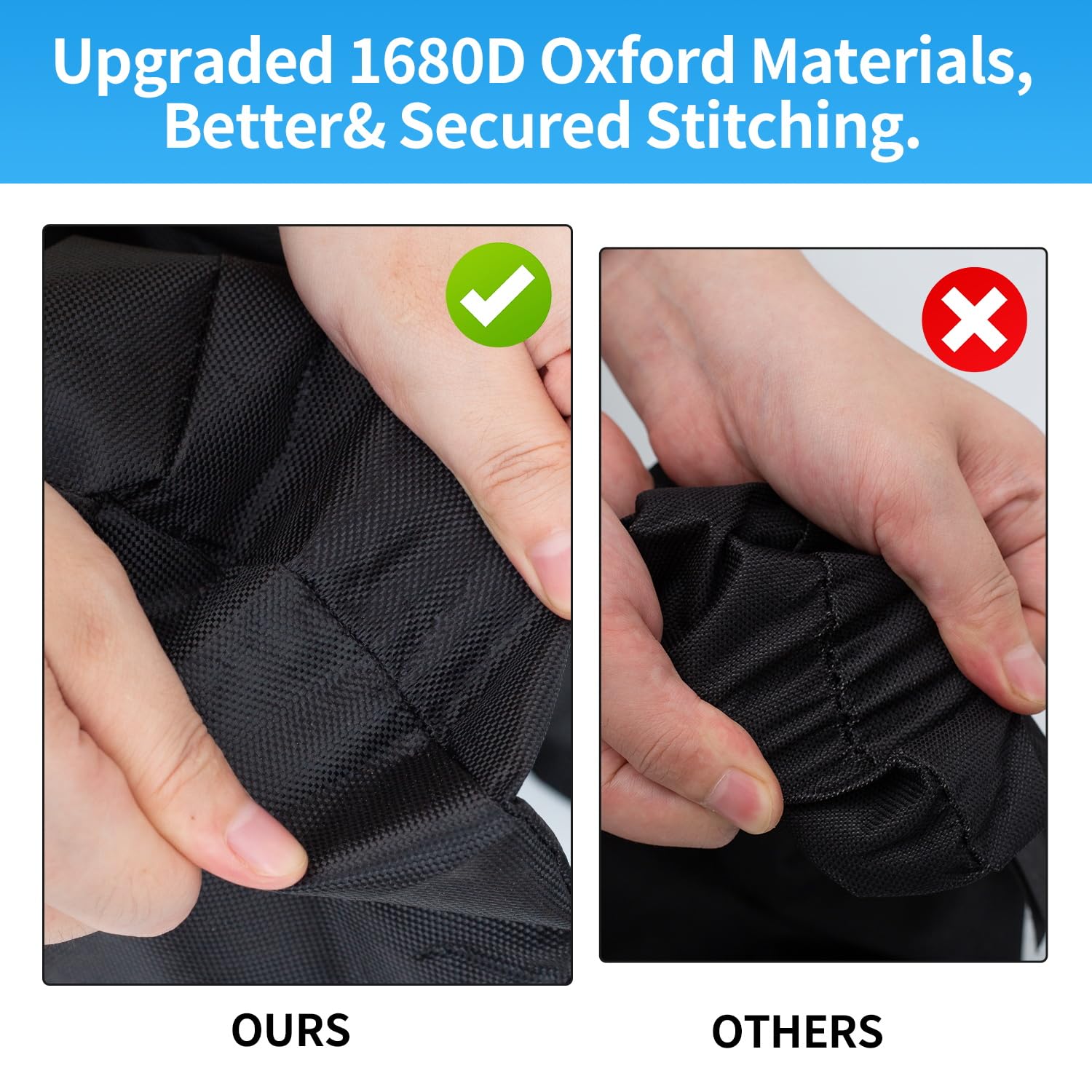 Inntop 1680D polyester canopy weights show rugged durability