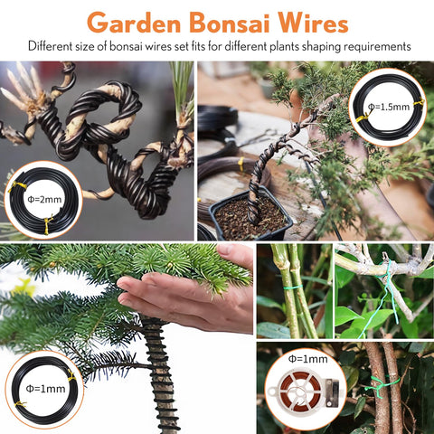 Inntop bonsai scissors and tools in multiple sizes for precise pruning.