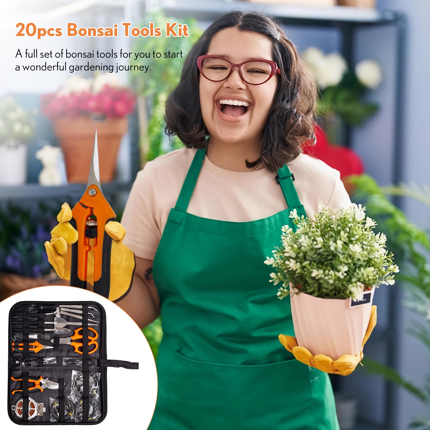 Inntop Bonsai Tools Kit gift set ideal for beginners and hobbyists.