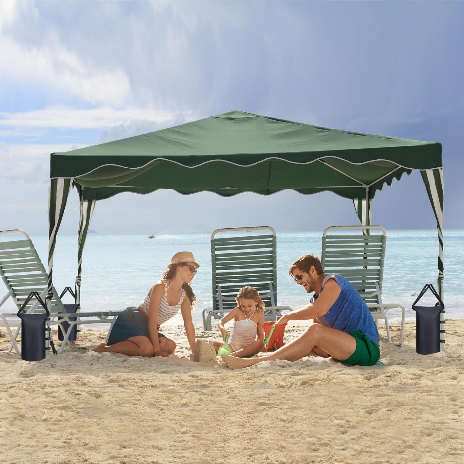 Inntop universal canopy weights provide adjustable stability for outdoor setups
