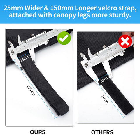 Inntop canopy weights with widened Velcro and lifting handles for easy placement