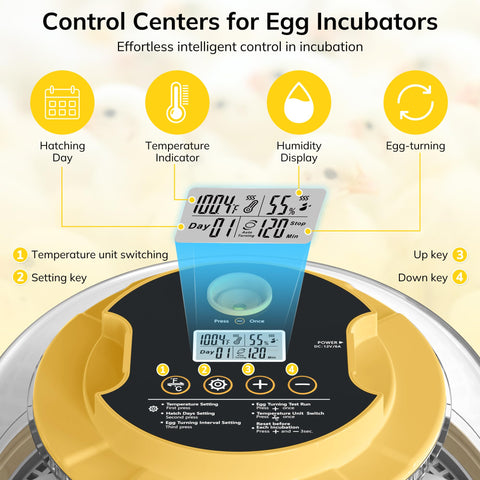 Innvello LCD display shows temp and humidity for precise control