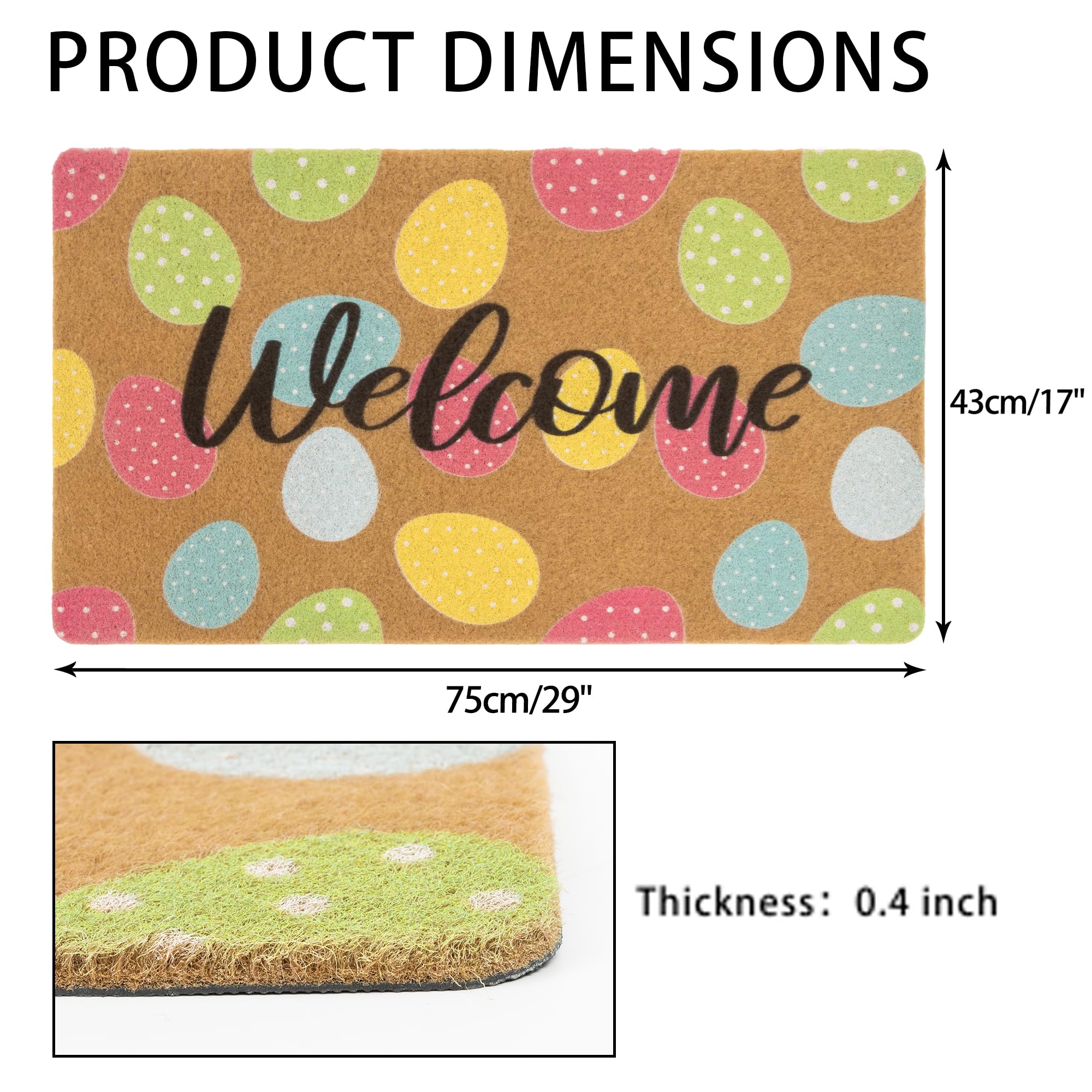 Non-slip PVC backing keeps the mat in place on daily foot traffic.